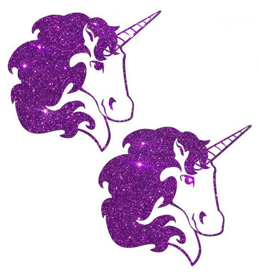 Unicorn Purple Glitter Pasties O-S - Seductions Store