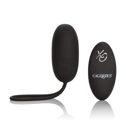 Silicone Remote Rechargeable Egg Vibrator Black - Seductions Store